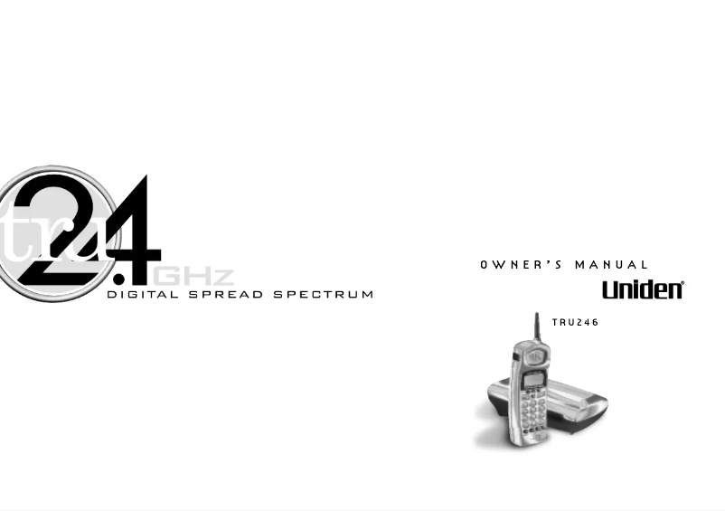 First page image of the manual for TRU 246