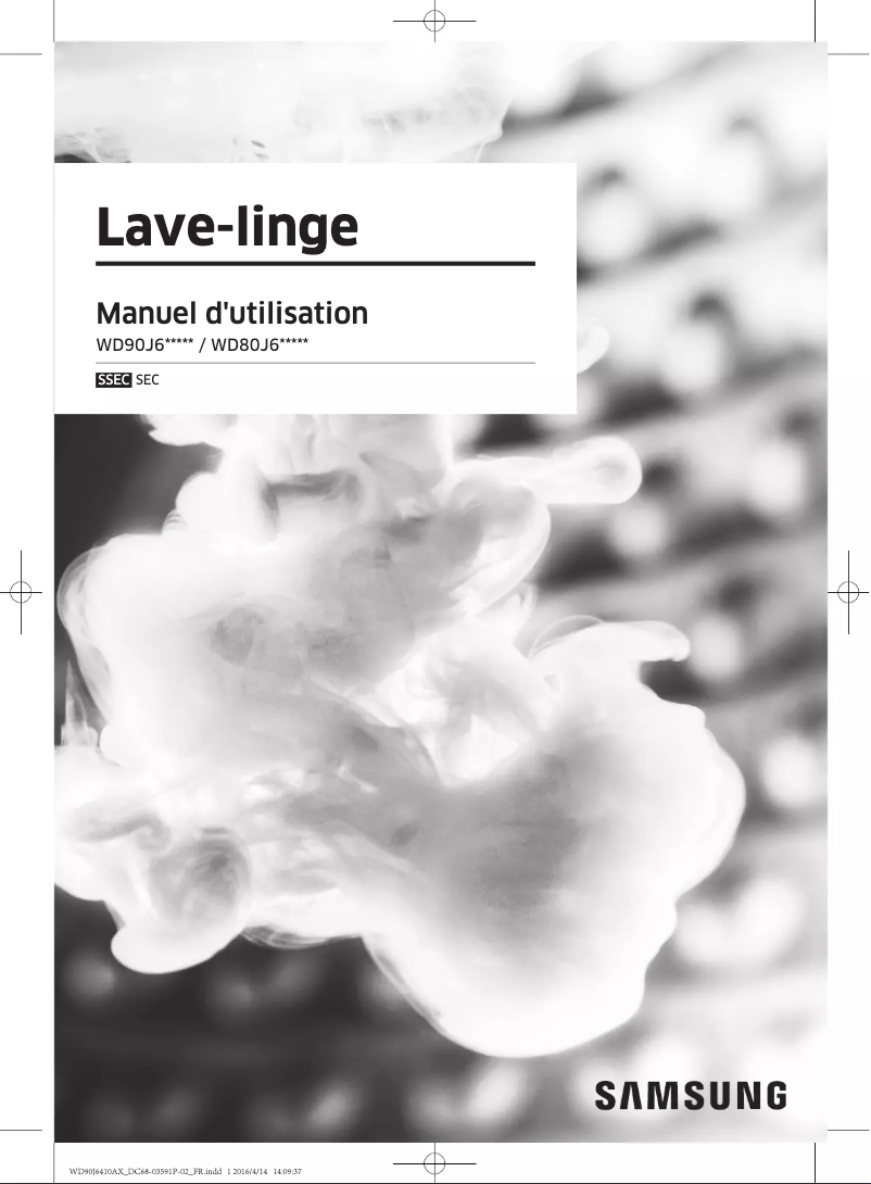 Page 1 of the manual User Manual Samsung WD90J6410AX