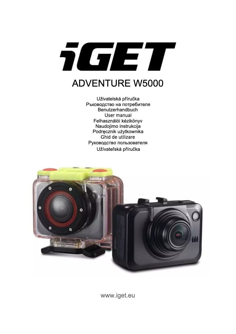 Page 1 of the manual User Manual iGET ADVENTURE W5000 FHD