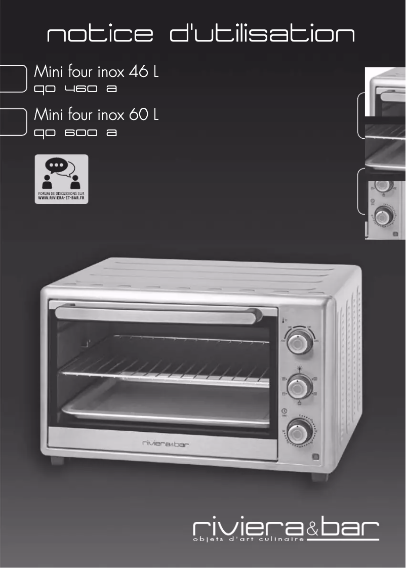 Page 1 of the manual User Manual Riviera & Bar QO460A