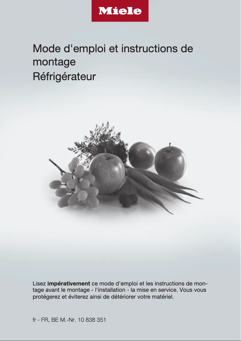 First page image of the manual for K 31222 Ui