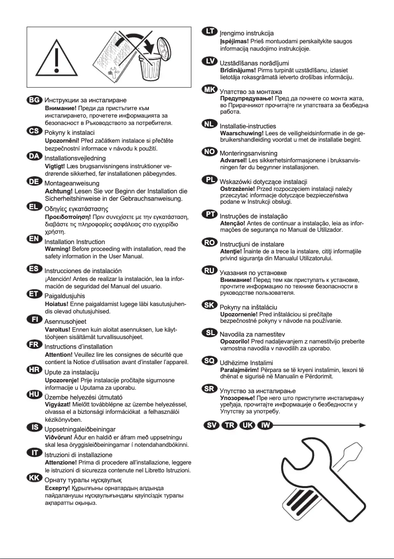 First page image of the manual for EW7W368SU