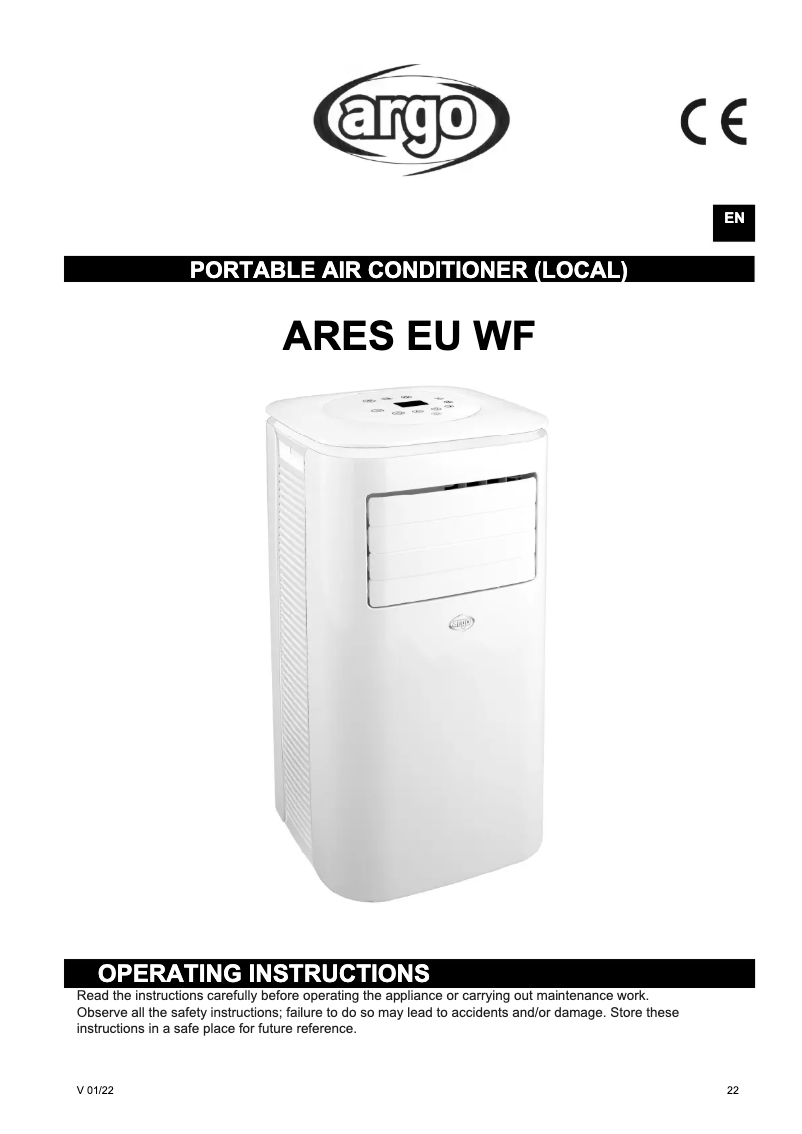 First page image of the manual for ARES EU WF
