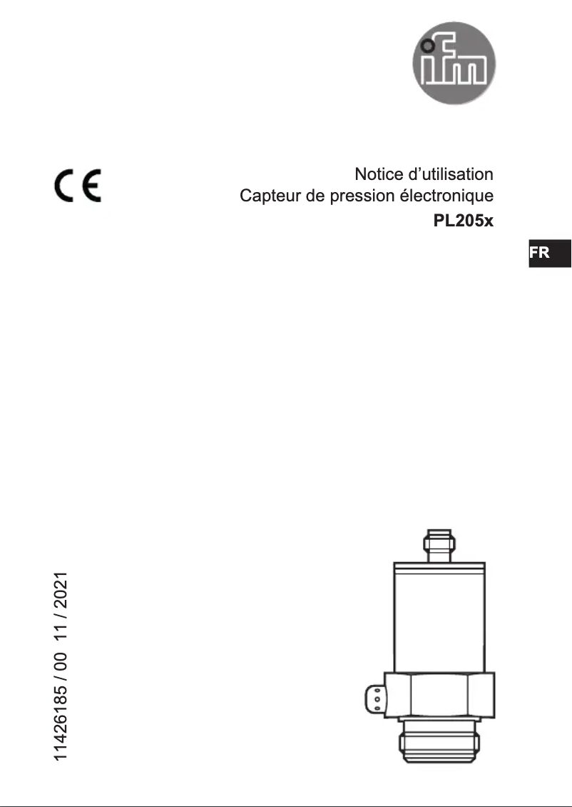 Page 1 of the manual User Manual IFM PL2057
