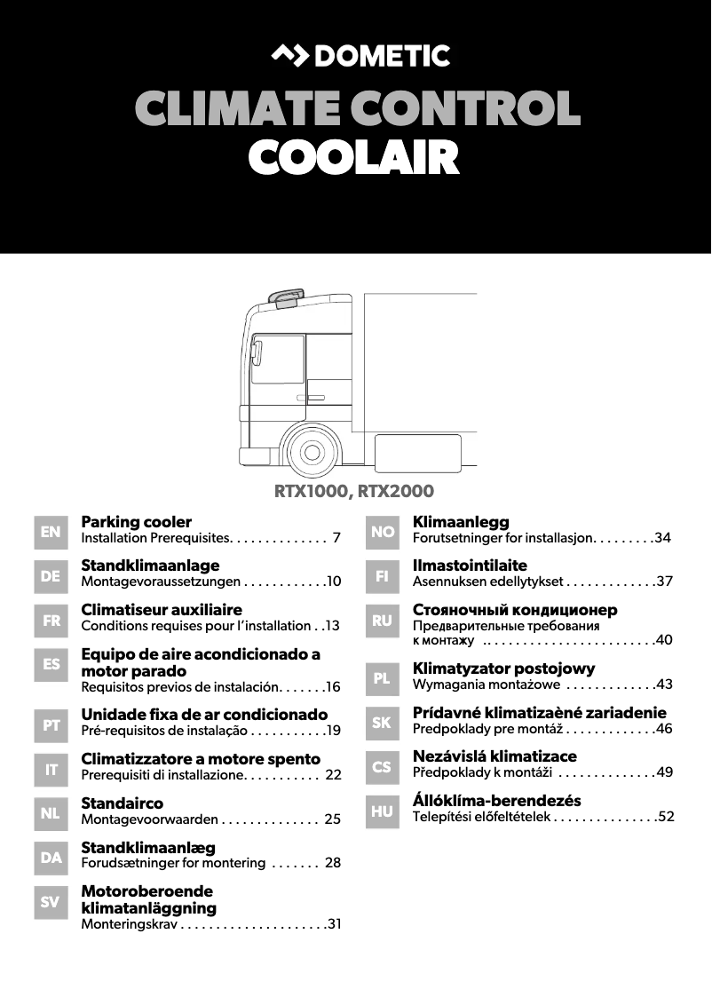 Page 1 de la notice Guide d'installation Dometic SPX 1200T