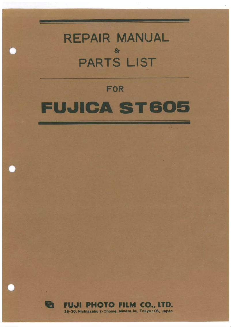 Page 1 of the manual User Manual Fuji ST605