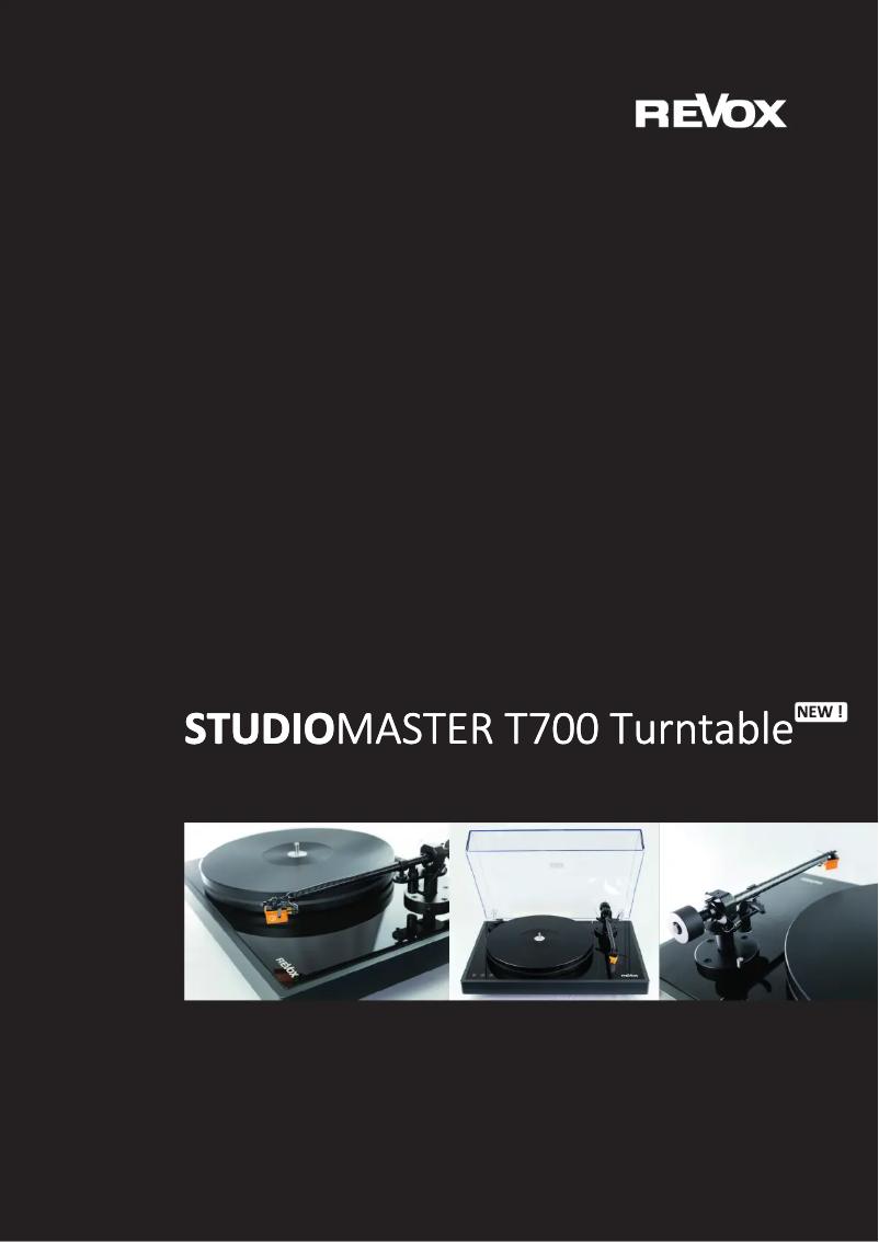 First page image of the manual for Studiomaster T700
