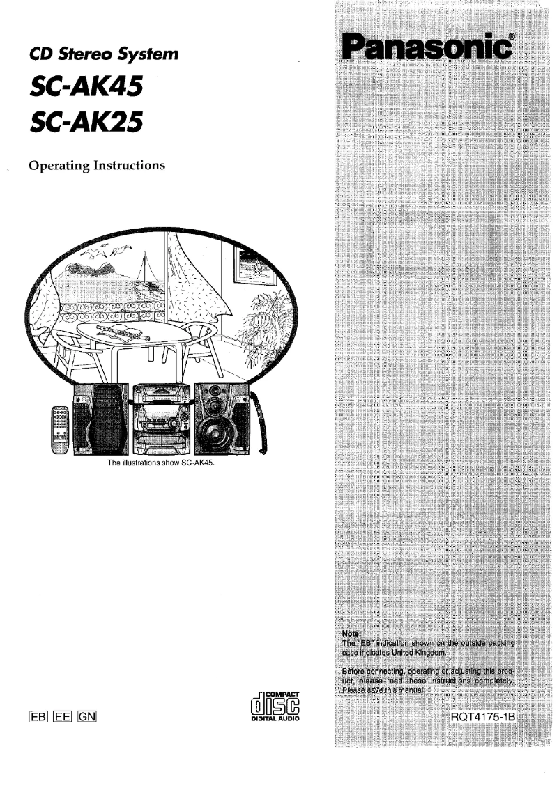 Page 1 of the manual User Manual Panasonic SC-AK25