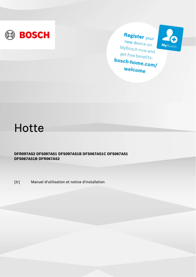 Page 1 of the manual User Manual Bosch DFS097A51