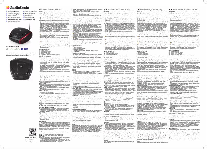 Image de la première page du manuel de l'appareil CD-1597