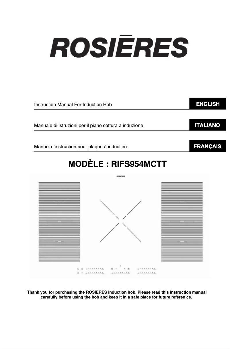 Page 1 of the manual User Manual Rosieres RIFS954MCTT