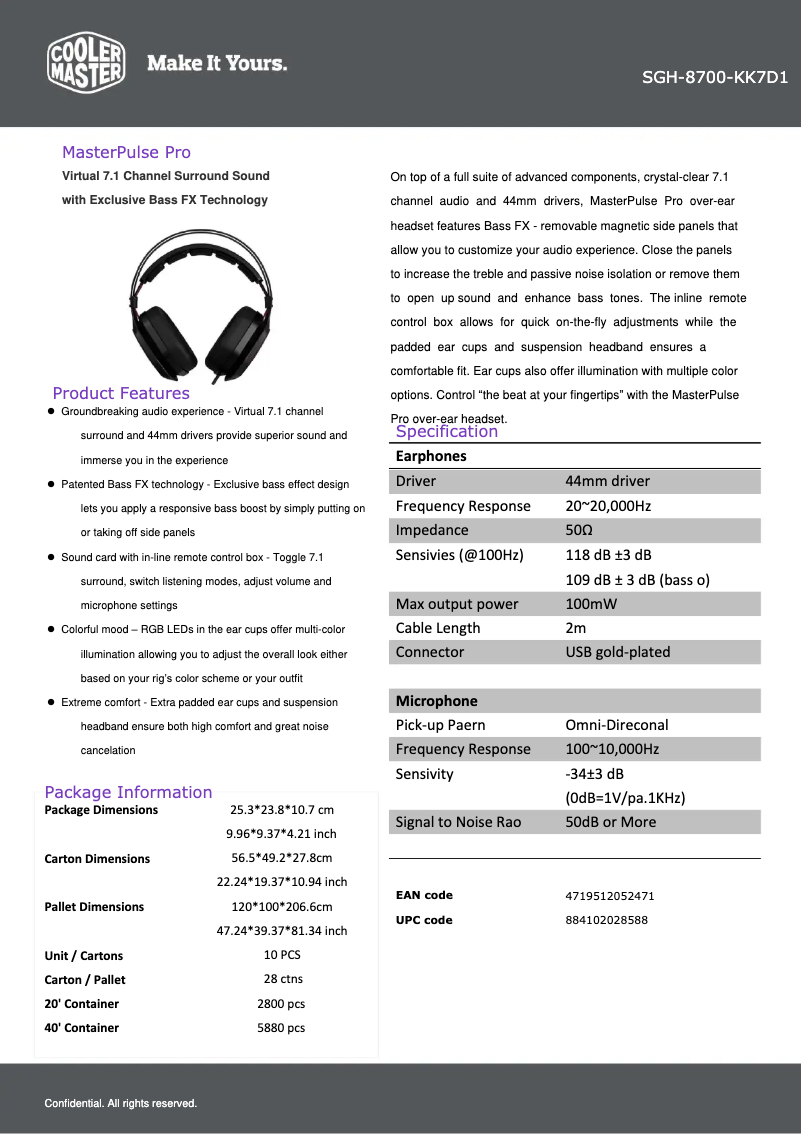 First page image of the manual for MasterPulse Pro
