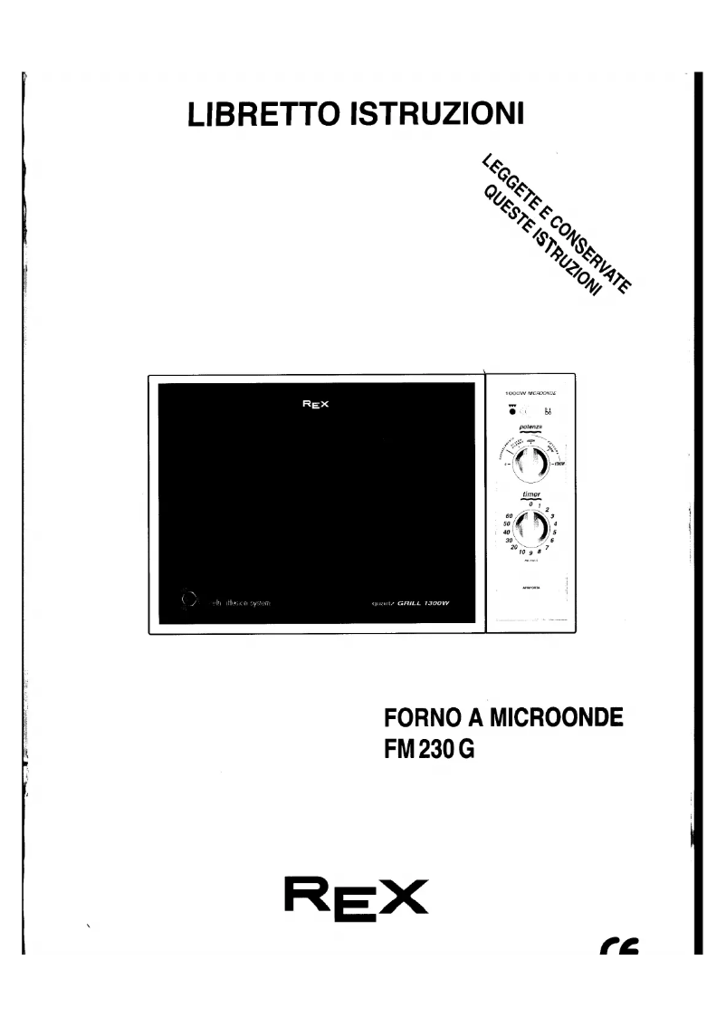Page 1 of the manual User Manual Rex FM230G