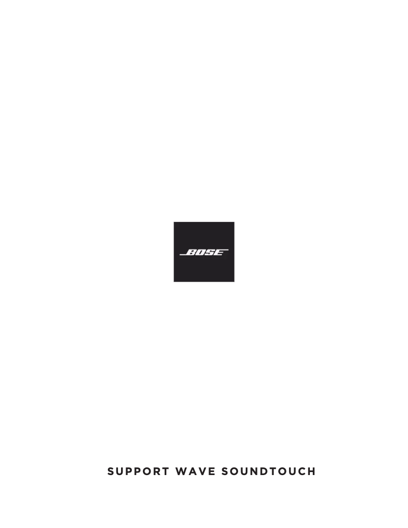 First page image of the manual for Wave Soundtouch Base