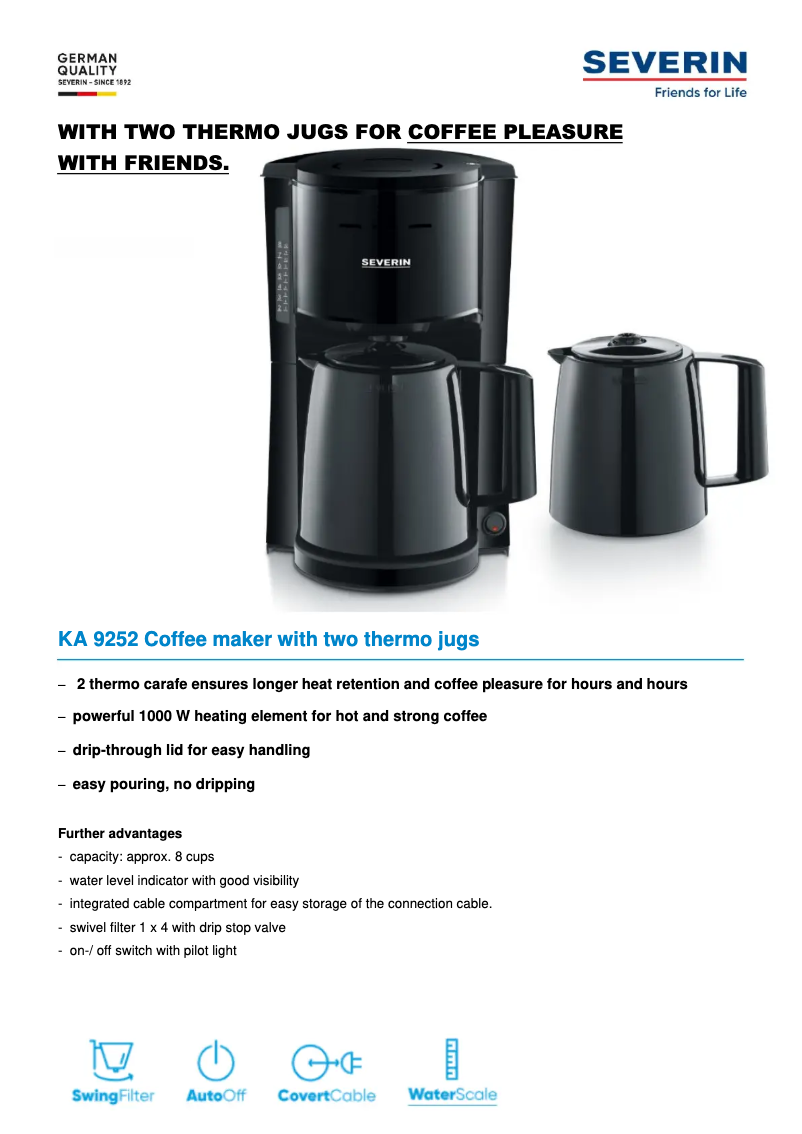 First page image of the manual for KA 9252