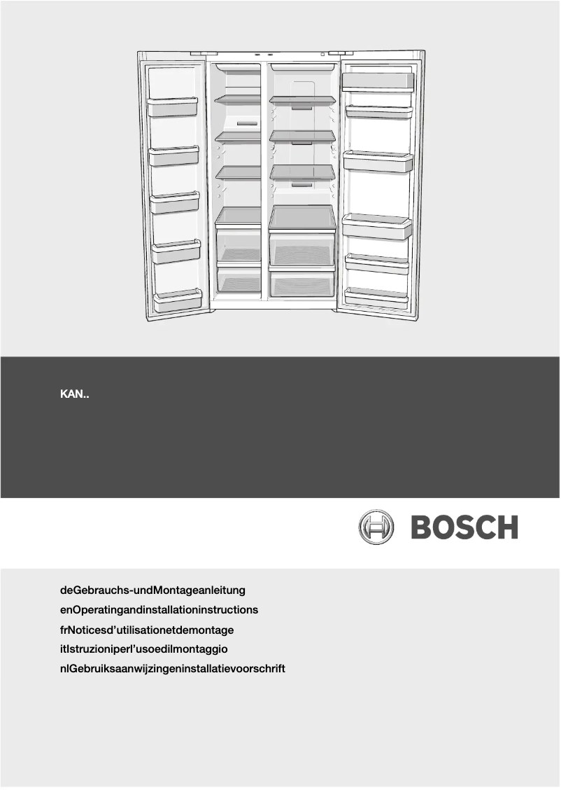 Page 1 of the manual User Manual Bosch KAN62V40
