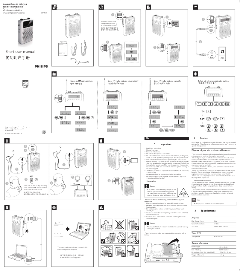 First page image of the manual for SBM150