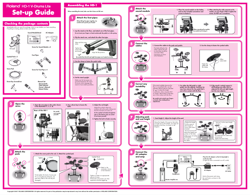 First page image of the manual for HD-1
