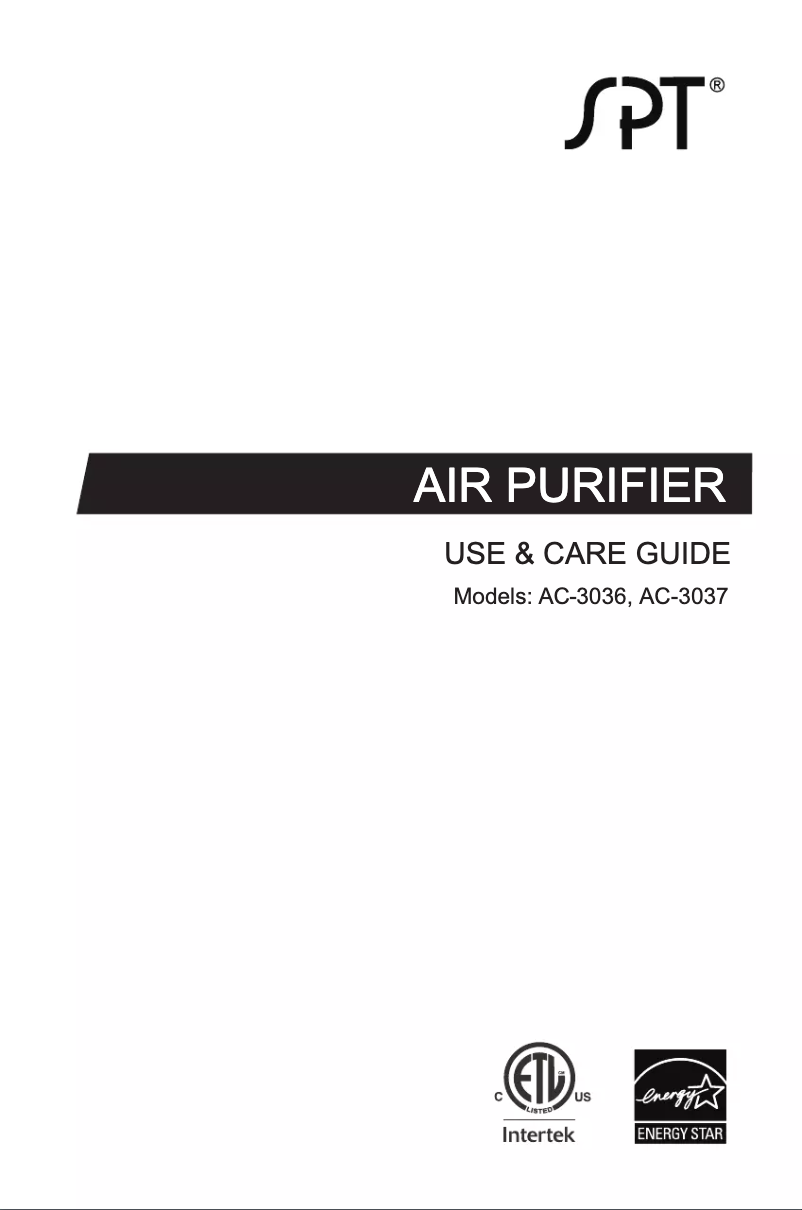 First page image of the manual for AC-3036