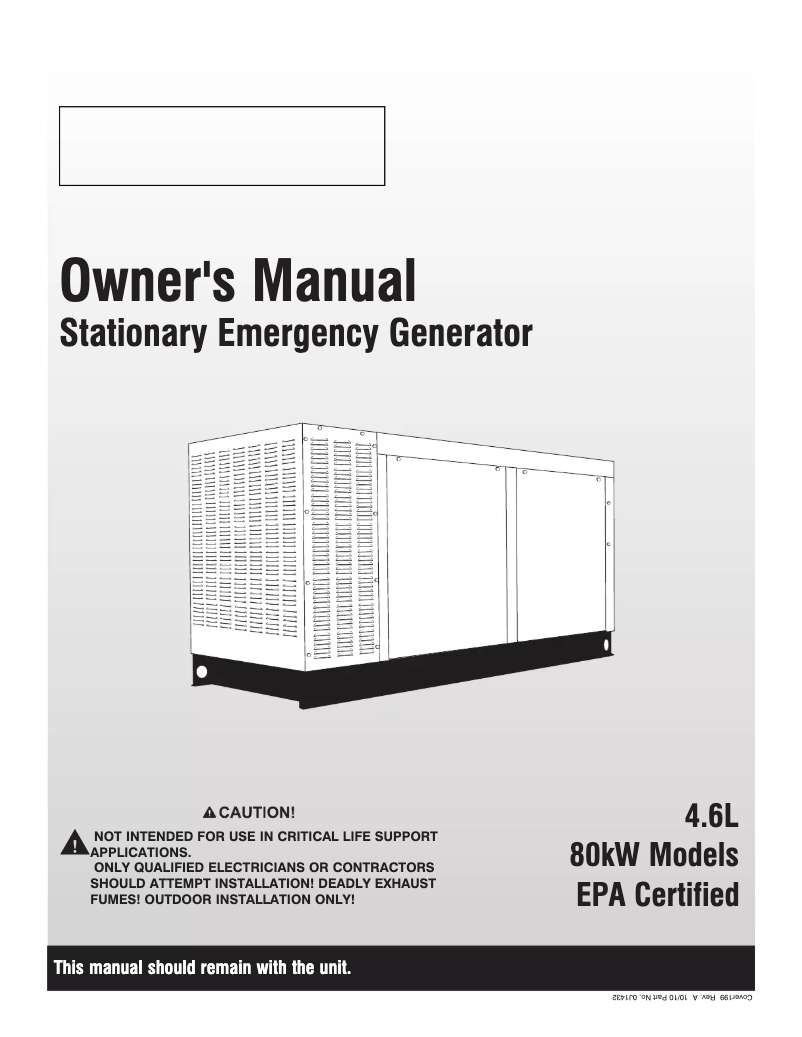 First page image of the manual for QT08046KNAX