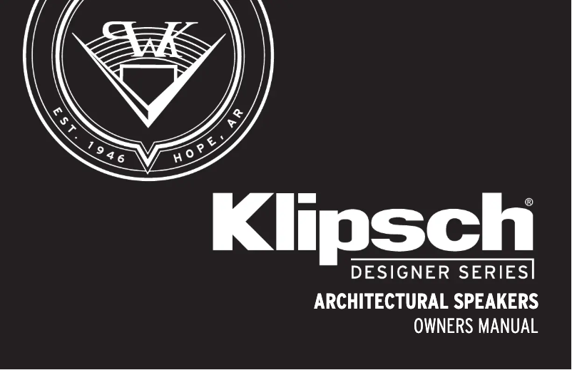 Page 1 of the manual User Manual Klipsch DS-160CDT
