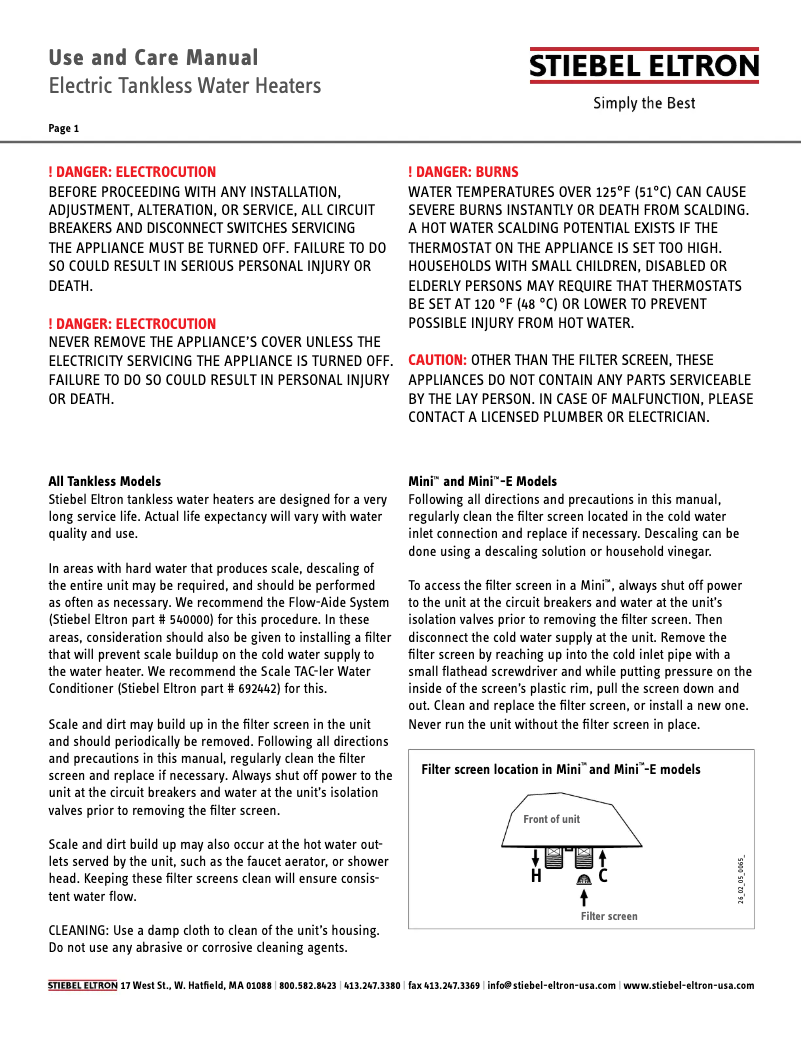 First page image of the manual for Tempra Trend