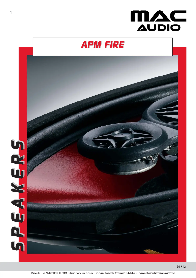 Page 1 de la notice Manuel utilisateur Mac Audio APM Fire 10.2