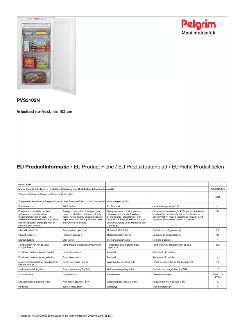 First page image of the manual for PVS3102N