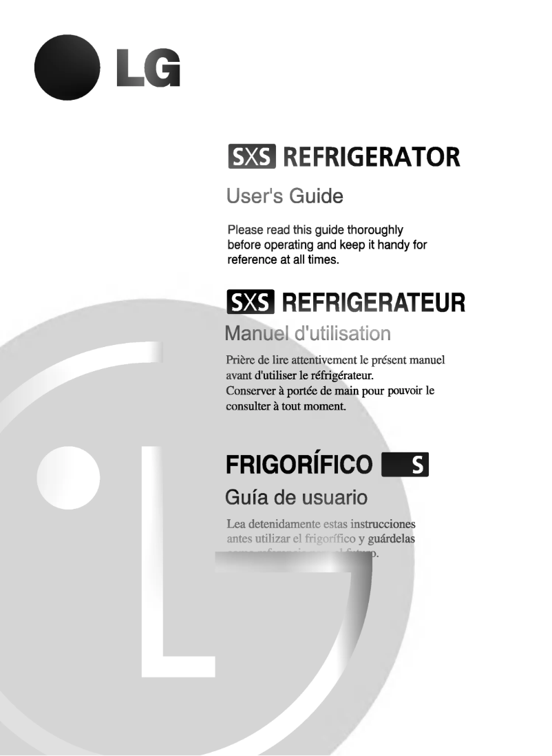 Page 1 of the manual User Manual LG GR-P257BUB