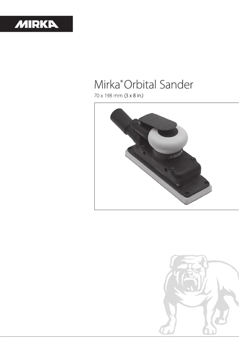 Page 1 of the manual User Manual Mirka OS 383CV