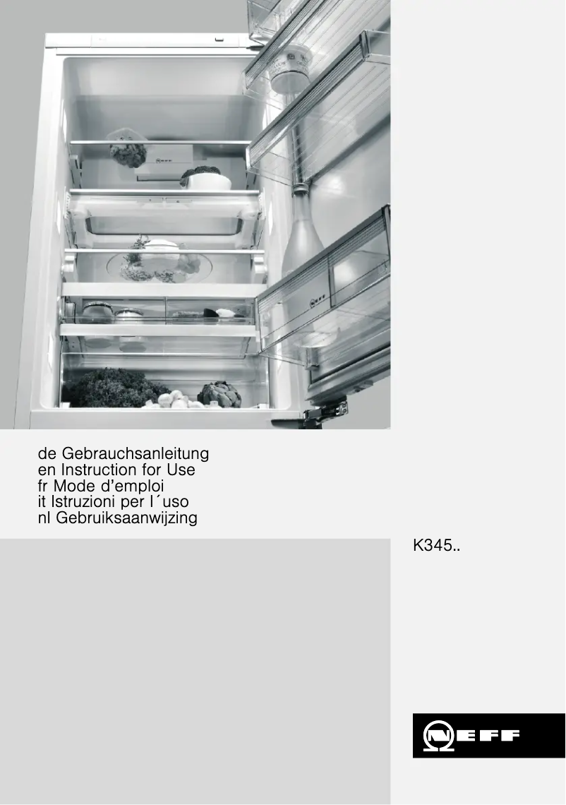 Page 1 of the manual Instruction Manual Neff K8345X0