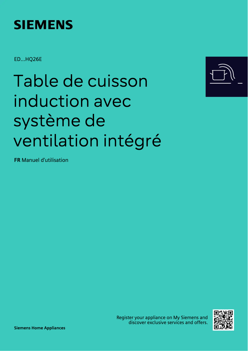 Page 1 of the manual User Manual Siemens ED877HQ26E