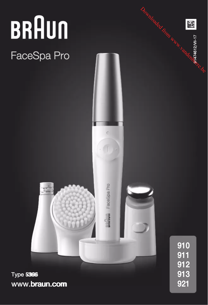 First page image of the manual for FaceSpa Pro 913