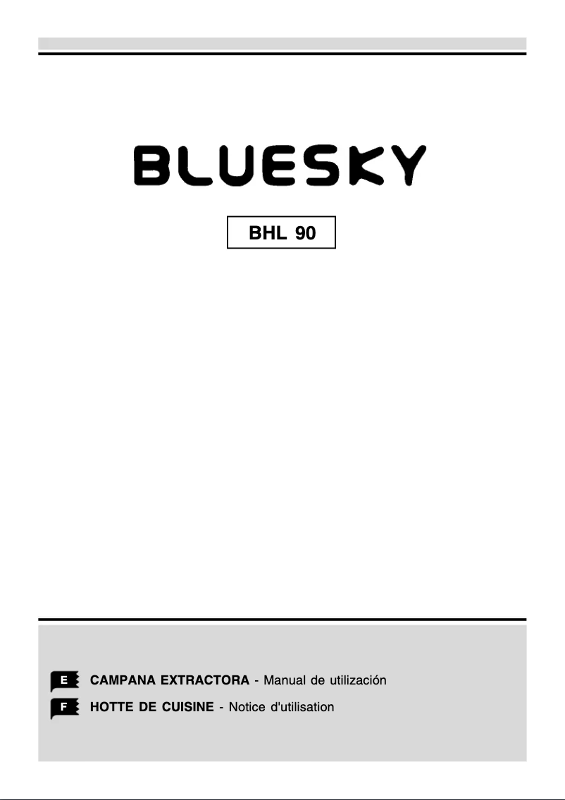 Page 1 of the manual User Manual Bluesky BHL 90