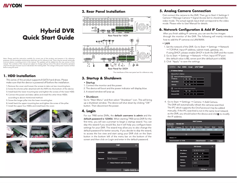 Page 1 of the manual User Manual Avycon AVR-T932A