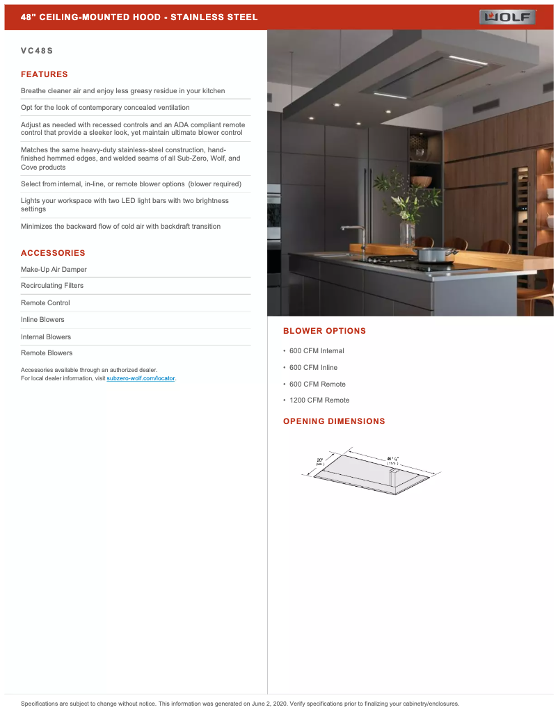 First page image of the manual for VC48S