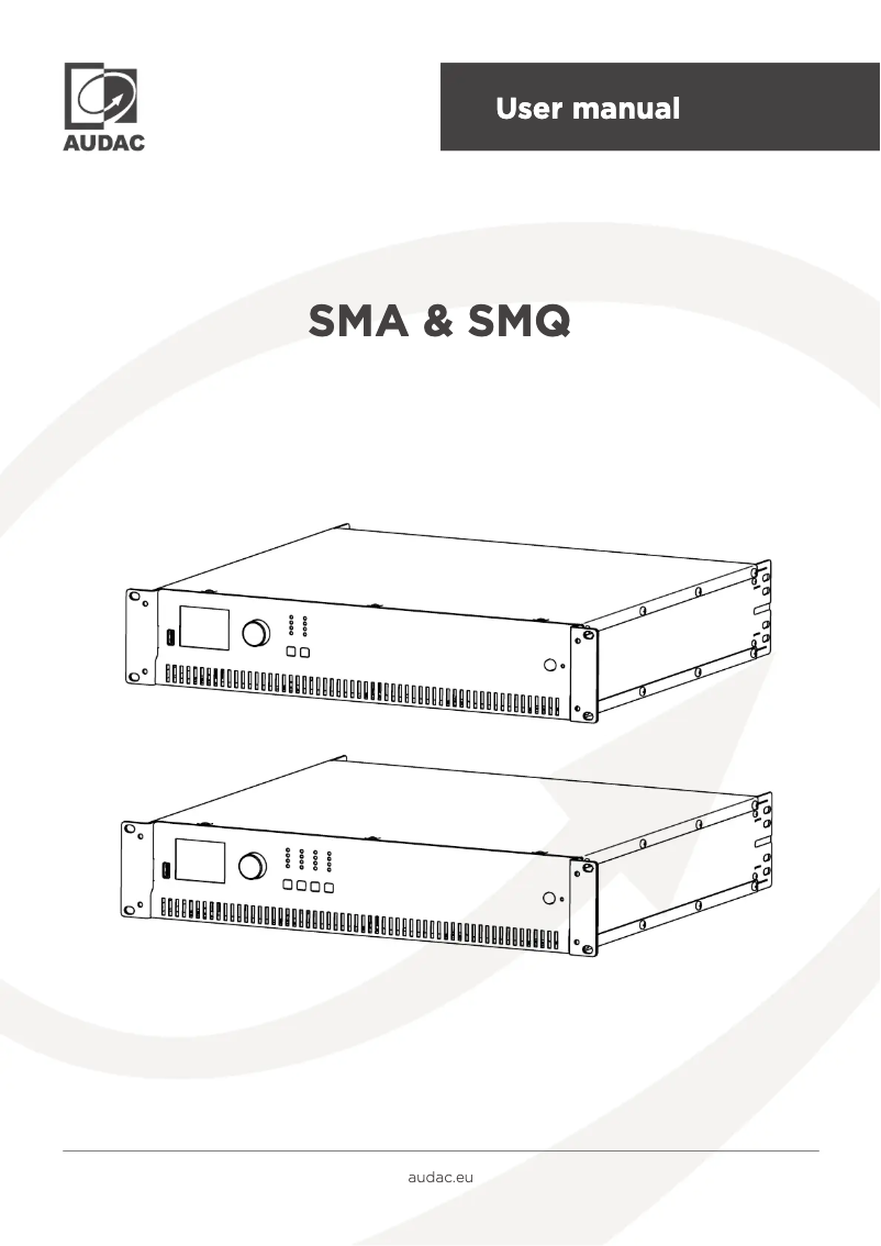First page image of the manual for SMQ1250
