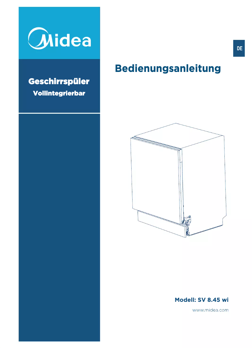 First page image of the manual for SV 8.45 wi