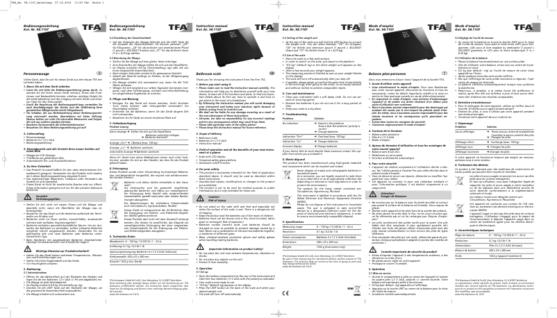 Page 1 of the manual User Manual TFA 98.1107
