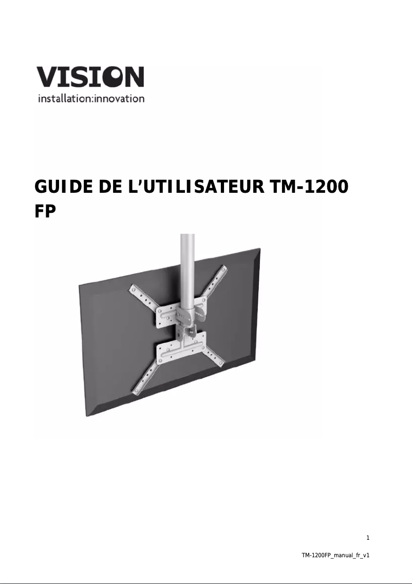First page image of the manual for TM-1200 FP
