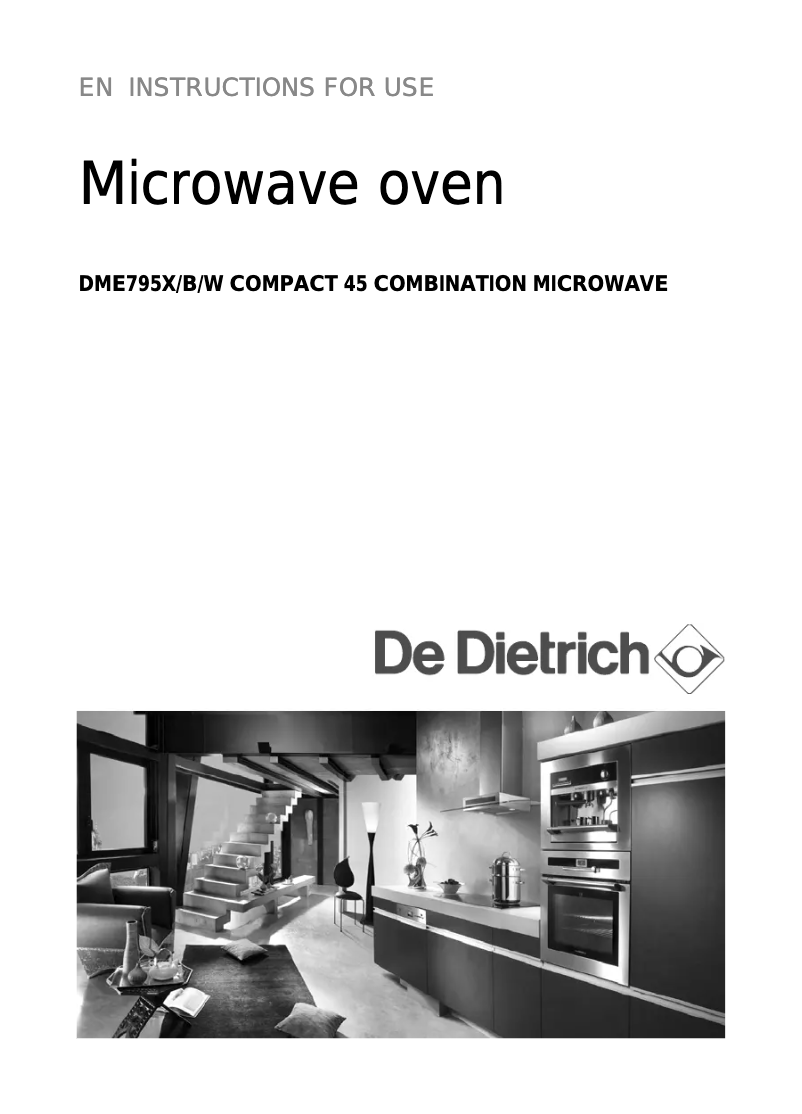 First page image of the manual for DME795X