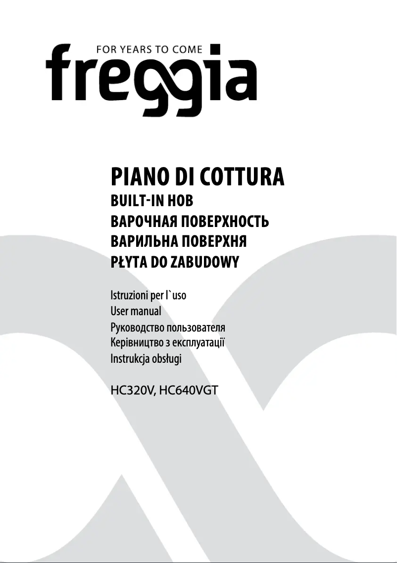 Page 1 of the manual User Manual Freggia HC320V