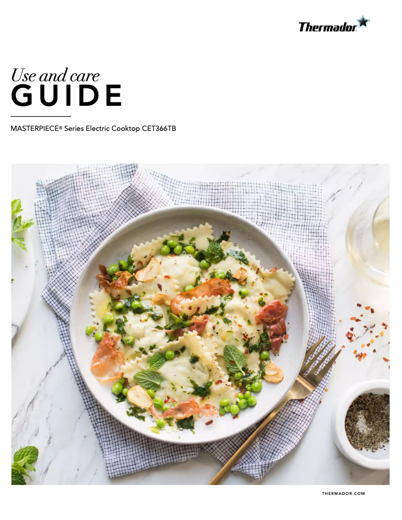 Page 1 of the manual User Manual Thermador Masterpiece CET366TB