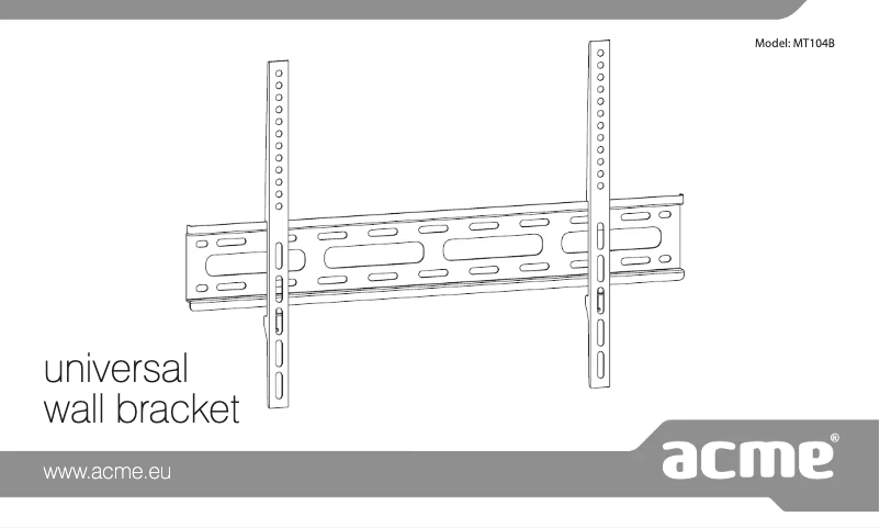 First page image of the manual for MT104B