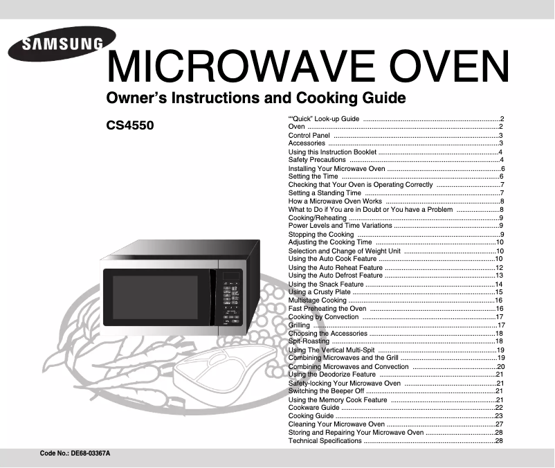 Page 1 of the manual User Manual Samsung CS4550