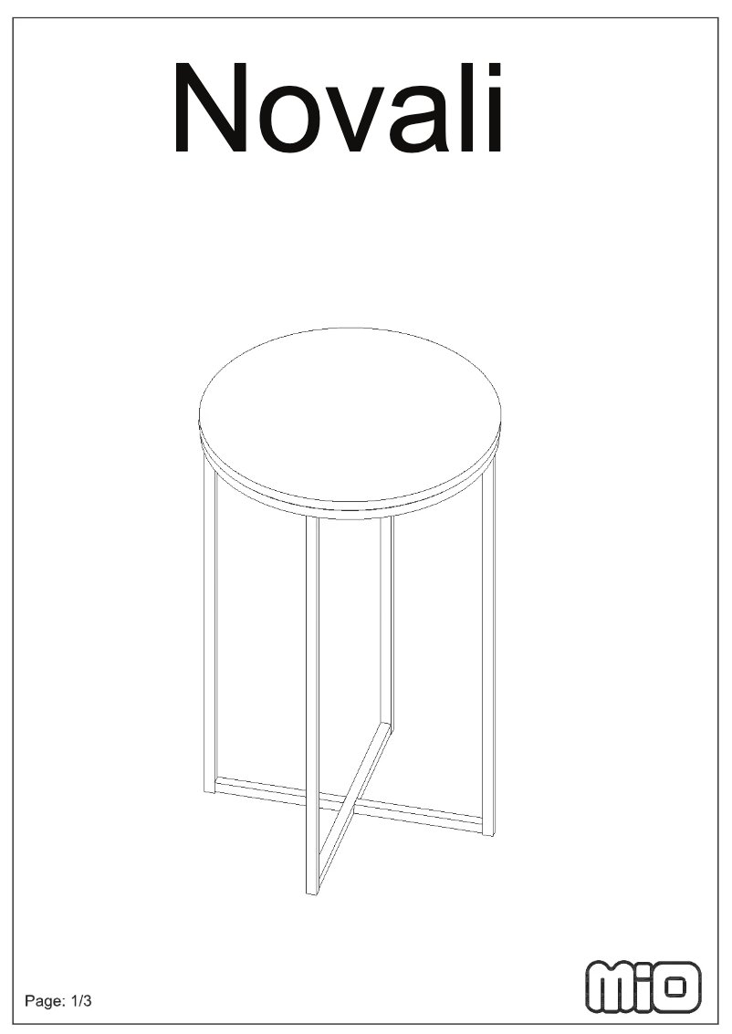 Page 1 of the manual User Manual Mio Novali