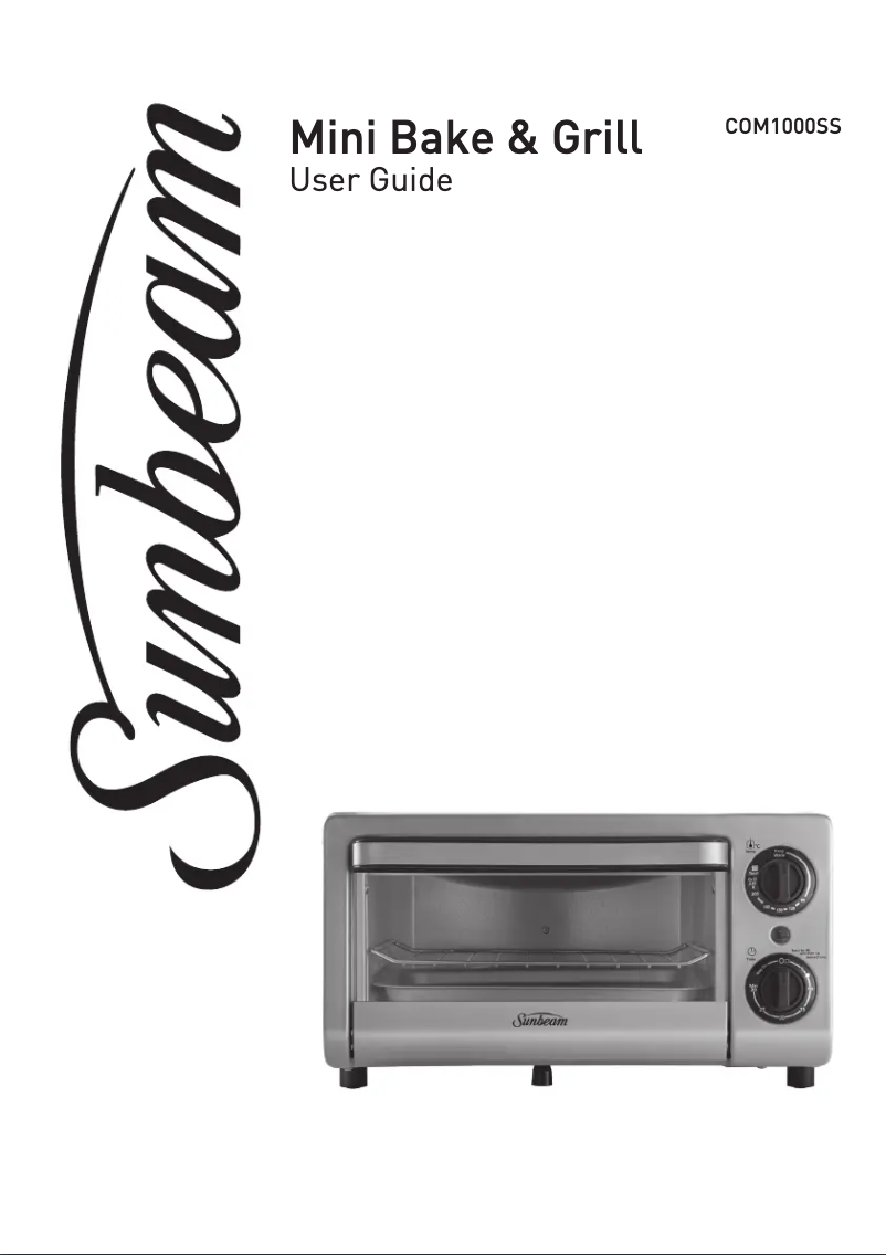 First page image of the manual for Mini Bake & Grill COM1000SS