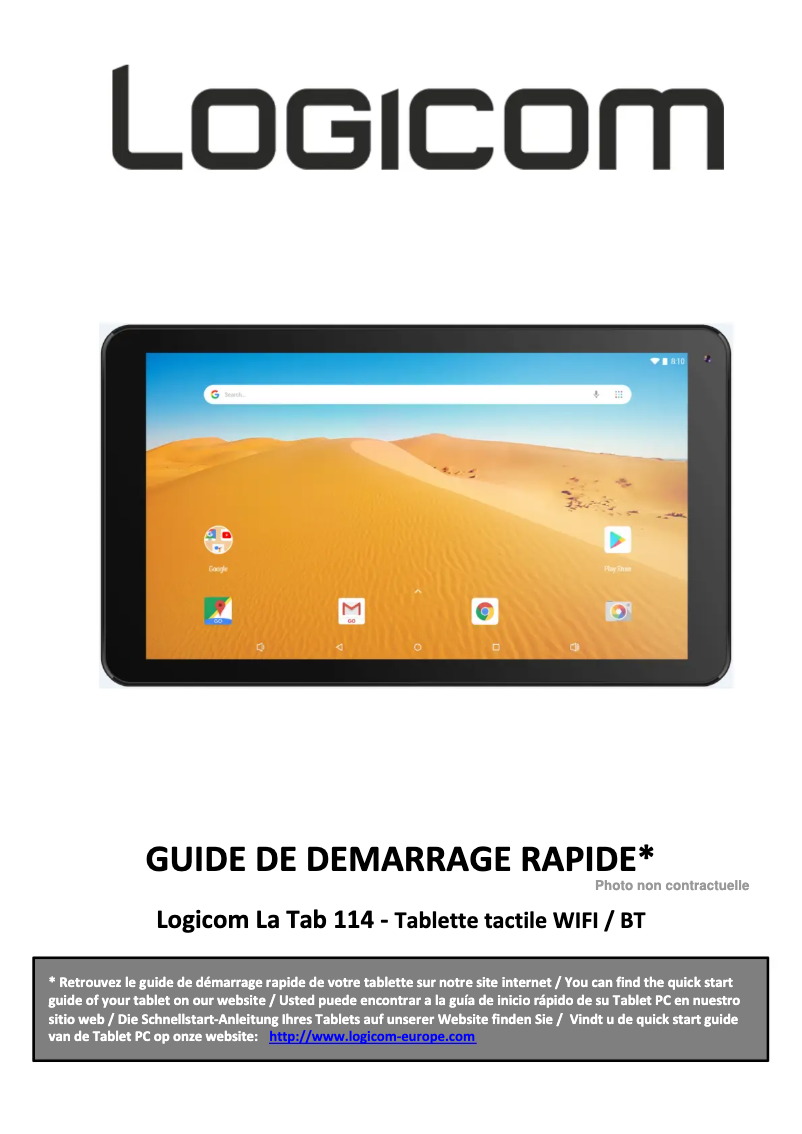 First page image of the manual for La Tab 114