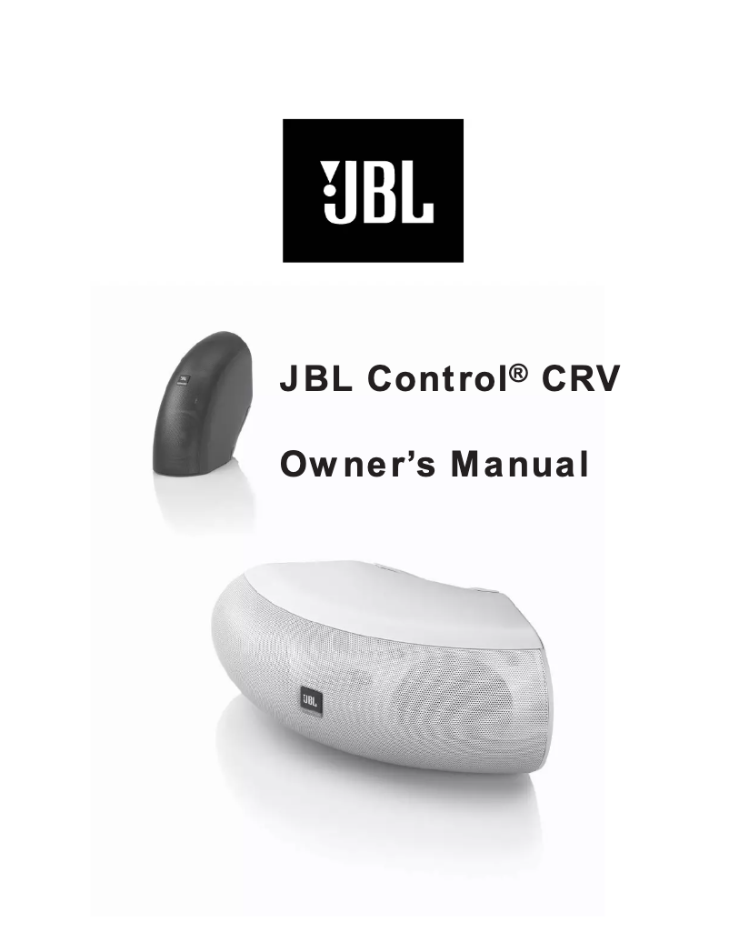 Page 1 of the manual User Manual JBL Control CRV