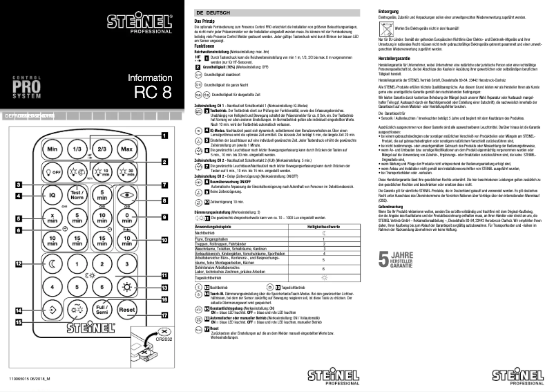 Image de la première page du manuel de l'appareil RC8